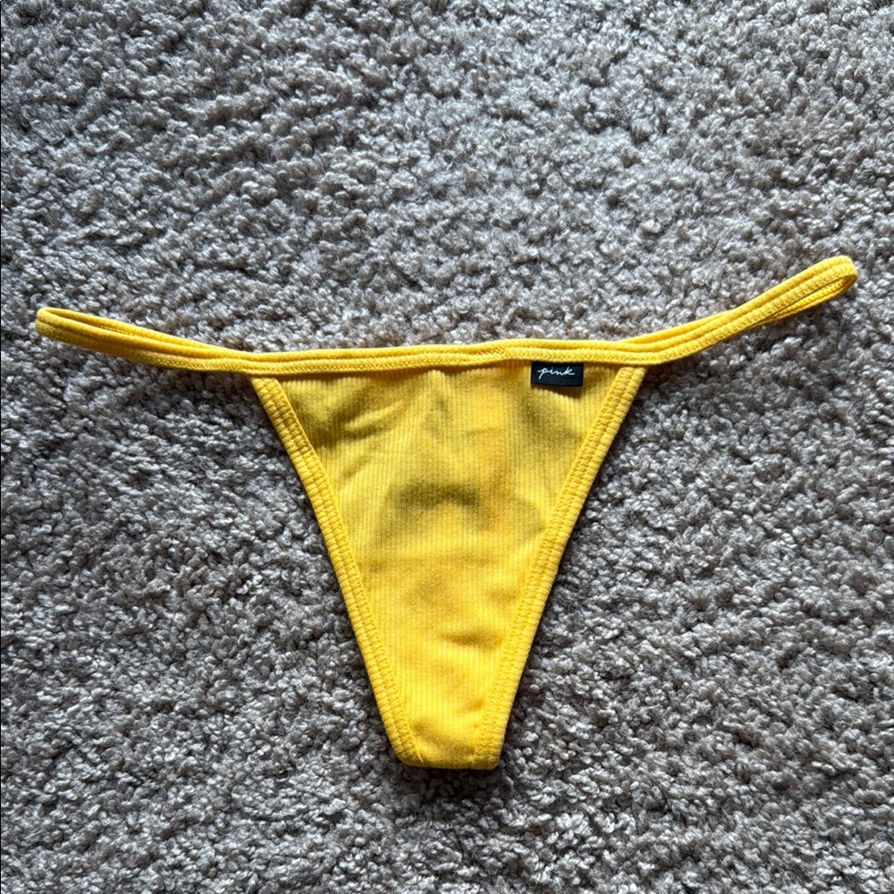 NWT Victoria's Secret Yellow Thong